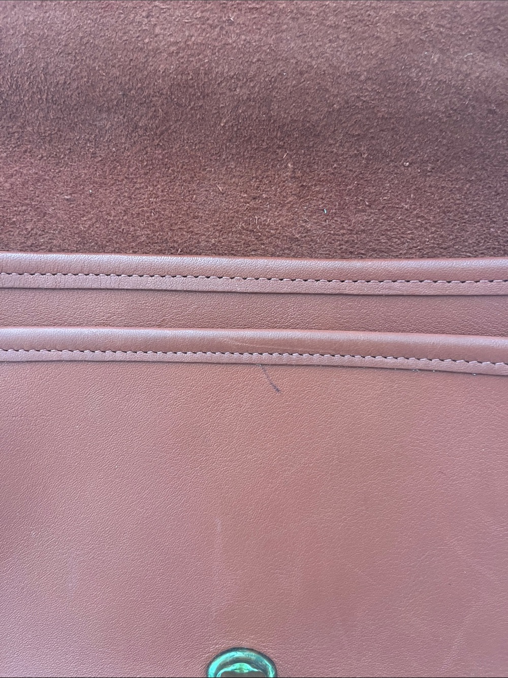 Vintage Coach 9755 Penny Pocket Purse in brick red glove tanned leather - Picture 9 of 15